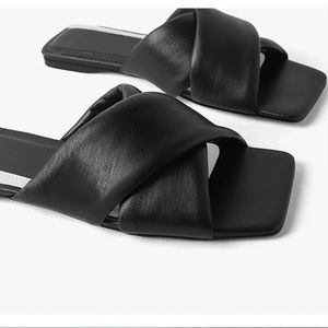 Zara Leather Flats 42 NWT